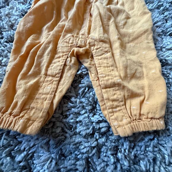 Cat & Jack Baby Girl 0-3 Months Mustard Yellow Romper Jumpsuit Outfit Cotton - Picture 4 of 8